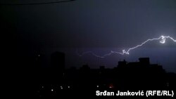 Nebo iznad Podgorice tokom oluje, foto: Srđan Janković