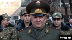 Armenia - Colonel-General Movses Hakobian, chief of the Armenian army's General Staff, visits an army recruitment center in Yerevan, 8 January 2018. 