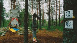 Russia -- Cossack cross in Sandarmokh, undated