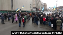 Учасники акції протесту перекрили вулицю Хрещатик, 20 грудня 2016 року 