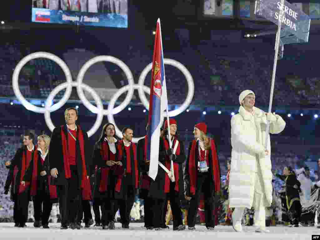 Olimpijski tim Srbije na otvaranju ZOI