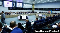 The Ukraine Defense Contact Group convenes during a NATO defense ministers meeting at the alliance's headquarters in Brussels on October 12.