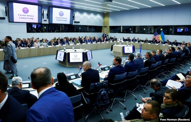 Засідання Контактної групи з питань оборони України під час зустрічі міністрів оборони країн-членів НАТО у штаб-квартирі Північноатлантичного альянсу. Брюссель, Бельгія, 12 жовтня 2022 року