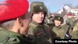 Чеченские бойцы военной полиции перед отправкой в Сирию