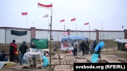 Belarus - Protest against building in Kurapaty. Kurapaty, 28Feb2017