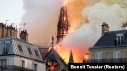 Пожар в соборе Парижской Богоматери, Париж, 16 апреля 2019 года