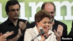 Dilma Rousseff, presidentja e Brazilit, dhe garuesja per mandatin e ardhshëm.