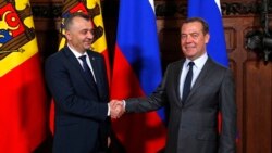 Premierul rus Dmitri Medvedev și omologul său moldovean Ion Chicu. Moscova, 20 noiembrie 2019