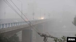 Air pollution in Dezful, a city in Khuzestan. Undated