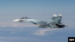 Фото, зроблене під час перехоплення російського літака Су-27 поблизу Естонії, 17 травня 2016 року