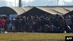 Лагерь для беженцев на границе Хорватии