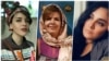 Iranian women’s rights defenders Monireh Arabshahi (Center), Yasaman Aryani (Left) and Mojgan Keshavarz (Right) have been detained in Shahr-e Ray prison, outside Tehran, since April 2019. 