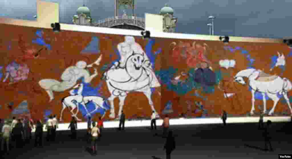 A promotional video presents a mock-up of the exhibition of the massive &quot;Thousand Angels and One Painting&quot; in Prague.