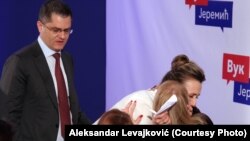 Sa konferencije za medije Nataše Jeremić, supruge političara i kandidata za predsednika Srbije Vuka Jeremića, Beograd