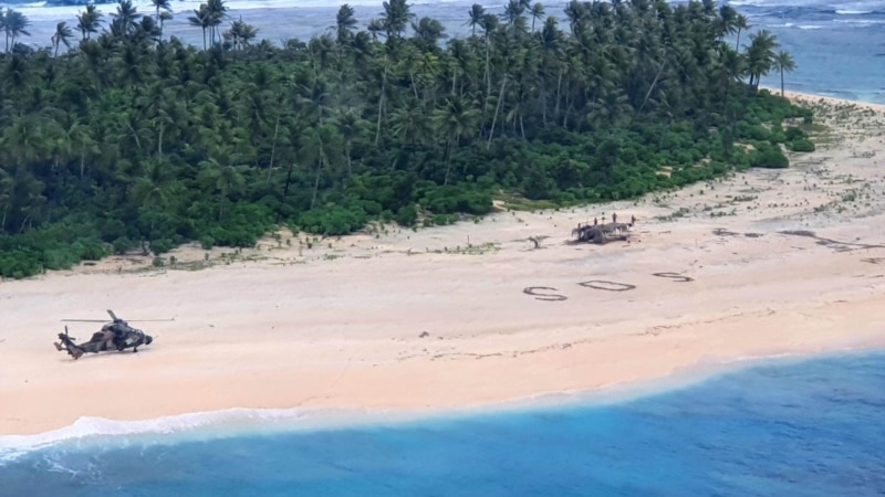 Natpis SOS u pijesku spasio tri mornara zaglavljena na ostrvu u Pacifiku