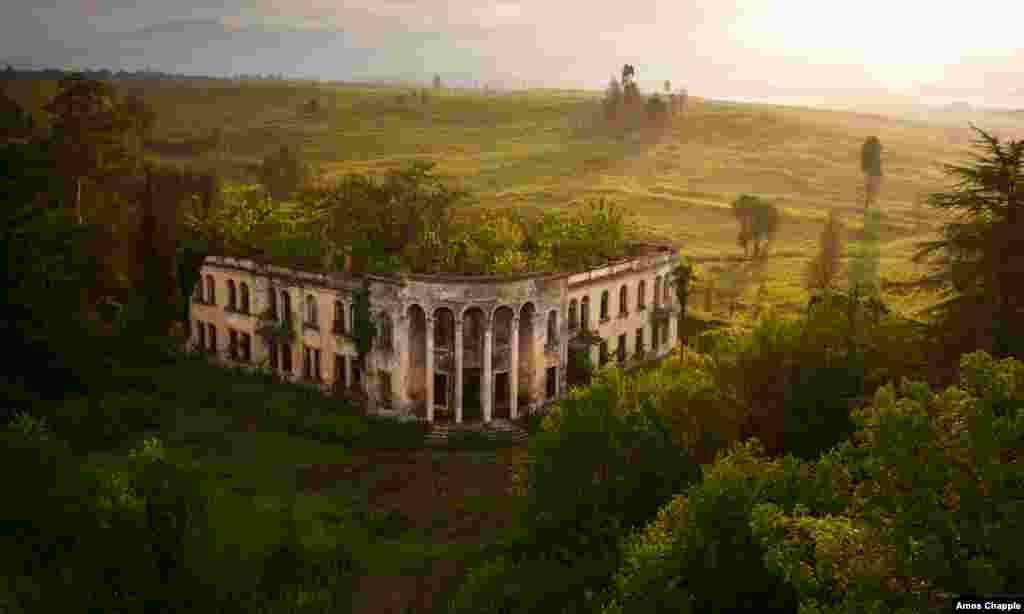 A ruined college in Gali, near the internal border with Georgia. Ethnic Georgians made up 96 percent of this district's pre-war population, but most fled or were driven out of their homes.