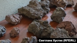 Метеоритное вещество с места предполагаемого падения метеорита