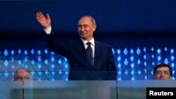 Путин на церемонии открытия Олимпиады в Сочи