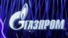 RUSSIA -- The logo of Russian gas giant Gazprom is seen on a board at the St. Petersburg International Economic Forum (SPIEF), June 6, 2019