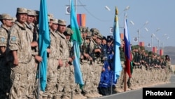 The war games involve about 2,000 troops from Armenia, Belarus, Kazakhstan, Kyrgyzstan, Russia, and Tajikistan.