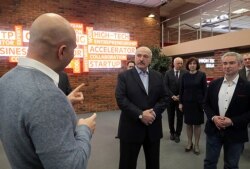 Александр Лукашенко на встрече с представителями IT-сферы в Парке высоких технологий, 12 апреля 2019 года