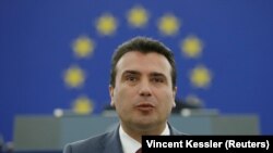 Premierul Macedoniei, Zoran Zaev, în Parlamentul European, Strasbourg, 13 septembrie 2018