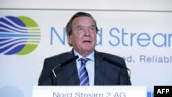 Former German Chancellor Gerhard Schroeder advocating Gazprom's Nord Stream 2 gas pipeline project this year.