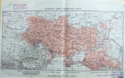 Мапа українських земель у перші два десятиліття ХХ століття