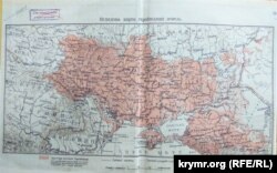 Мапа українських земель у перші два десятиліття ХХ століття