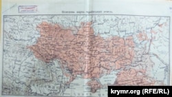 Карта українських земель у перші два десятиліття ХХ століття