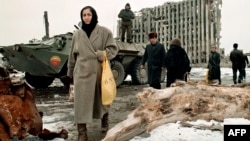 Бірінші шешен соғысы кезіндегі Грозный қаласы. Желтоқсан, 1996 жыл. (Көрнекі сурет).