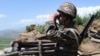 An Armenian soldier stands guard on the border with Azerbaijan’s Nakhichevan exclave (file photo)