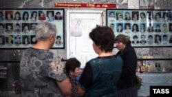 Во время дня памяти жертв террористического акта в школе №1 в Беслане. 1 сентября 2014 года.