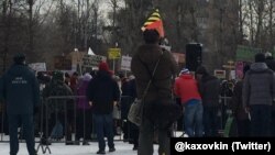 Митинг в защиту парка "Торфянка". 21 февраля 2016 года