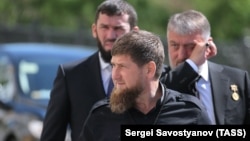 Глава Чечни Рамзан Кадыров, спикер парламента Магомед Даудов и депутат Госдумы Адам Делимханов