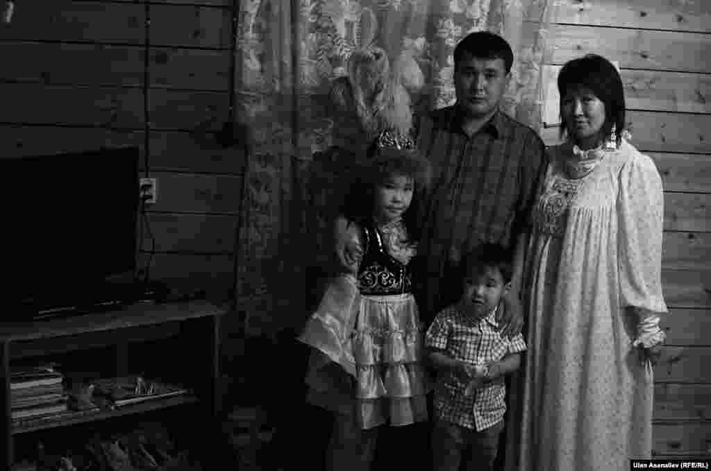 An ethnically mixed Kyrgyz and Yakut family in Yakutiya