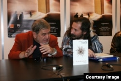 Șerban Foarță și Emilian Galaicu-Păun la o lansare de carte