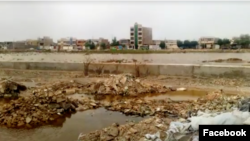 A mass grave in the southern city of Ahvaz, containing remains of prisoners executed in 1988