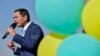 Ղրղըզստան - Նախագահի ընդդիմադիր թեկնածու Օմուրբեկ Բաբանովը ելույթ է ունենում քարոզարշավի ժամանակ, սեպտեմբեր, 2017թ․