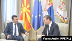 Архивска фотографија- средба на македонскиот премиер Зоран Заев со српскиот претседател Александар Вучиќ, Белград, 2017 година