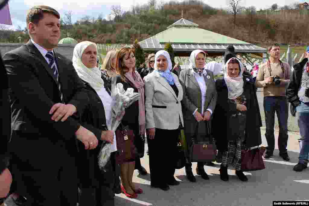 Bosnia-Herzegovina - The Foreign Secretary The Rt Hon William Hague MP, and the Special Envoy of the UN High Commissioner for Refugees Angelina Jolie, Srebrenica, 28Mar2014