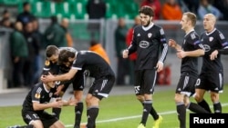 France.27Nov.2014- Europa League Group F soccer match Saint-Etienne-Karabakh at the Geoffroy Guichard stadium in Saint-Etienne