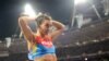 U.K. -- Russia's Elena Isinbaeva gestures at the end of the women's pole vault final at the athletics event of the London 2012 Olympic Games, 06Aug2012