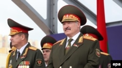 Аляксандр Лукашэнка на парадзе