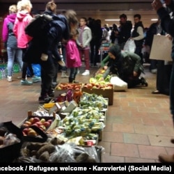 Сбор помощи для беженцев в Гамбурге