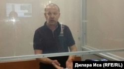 Гражданский активист Руслан Жанпеисов в суде по его делу. Шымкент, 28 сентября 2017 года.