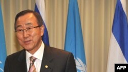 Ban Ki-moon u Tel Avivu, 15. januar 2009.