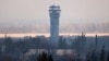 Диспетчерська вежа Донецького аеропорту імені Сергія Прокоф'єва. Донецьк, жовтень 2014 року