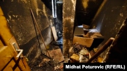 Izgoreli deo crkve Svetog preobraženja u Sarajevu