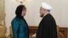 Iranian President Hassan Rohani (right) meets with EU foreign-policy chief Catherine Ashton in Tehran in March.